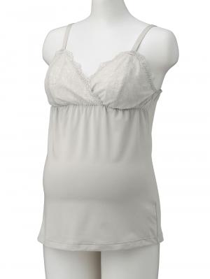 マタニティ 授乳 キャミソール|マタニティ　授乳　パッド付レーシィキャミソール【出産後も長く使える】