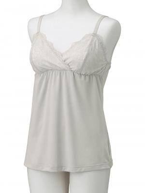 マタニティ 授乳 キャミソール|マタニティ　授乳　パッド付レーシィキャミソール【出産後も長く使える】