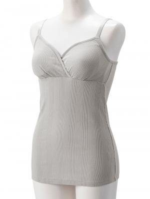 マタニティ 授乳 キャミソール|抗菌・防臭加工・ランダムリブ 授乳キャミ【出産後も長く使える】