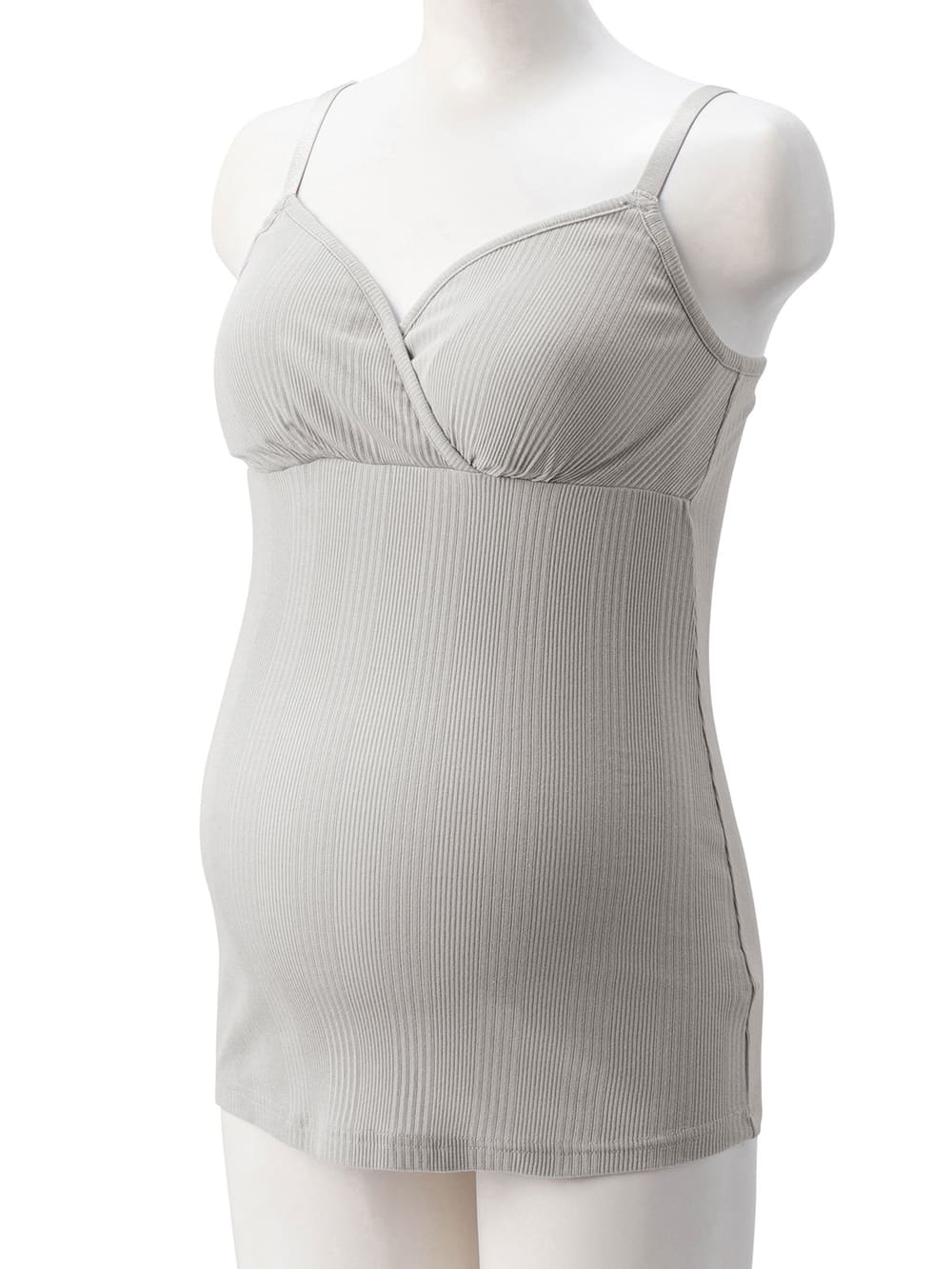 マタニティ 授乳 キャミソール|抗菌・防臭加工・ランダムリブ 授乳キャミ【出産後も長く使える】