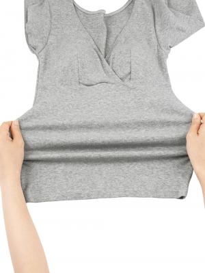 マタニティ 授乳 キャミソール|犬印本舗 授乳インナー（８分袖） オーガニックコットン素材【出産後も長く使える】