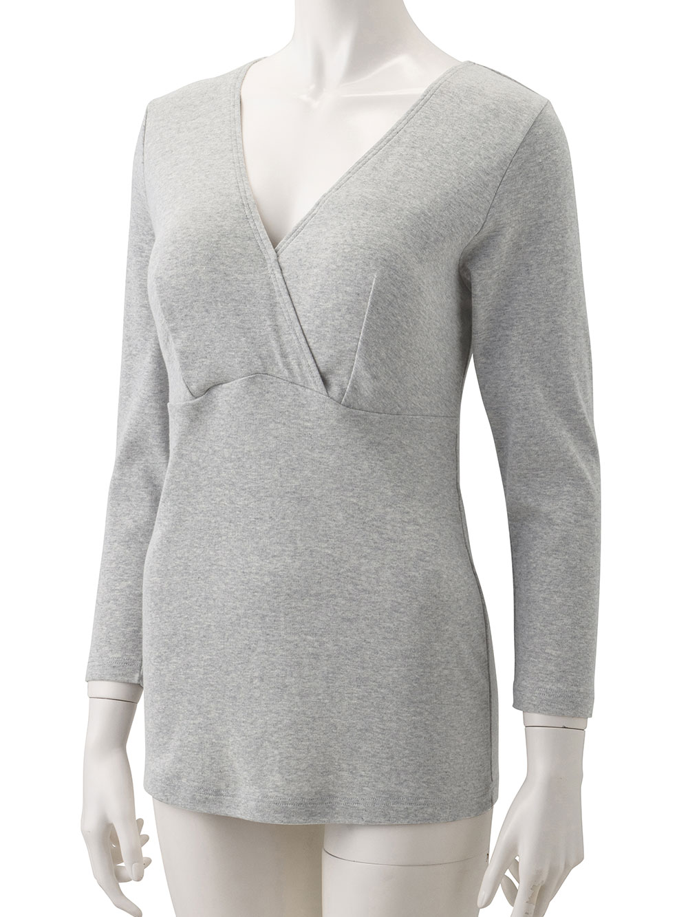 マタニティ 授乳 キャミソール|犬印本舗 授乳インナー（８分袖） オーガニックコットン素材【出産後も長く使える】