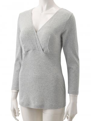 マタニティ 授乳 キャミソール|犬印本舗 授乳インナー（８分袖） オーガニックコットン素材【出産後も長く使える】