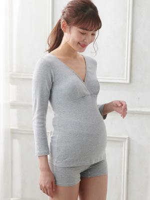 妊婦帯・腹帯・産前ガードル|犬印本舗 妊婦帯パンツ　オーガニック素材|グレー