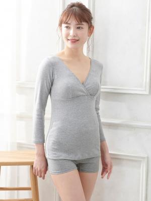 妊婦帯・腹帯・産前ガードル|犬印本舗 妊婦帯パンツ　オーガニック素材|グレー