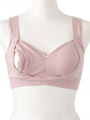 授乳ブラ・マタニティブラ(マタニティインナー・産後用品)|抗菌防臭 らくちん美ナイトブラ  授乳ブラ 極上綿混モダール【出産後も長く使える】