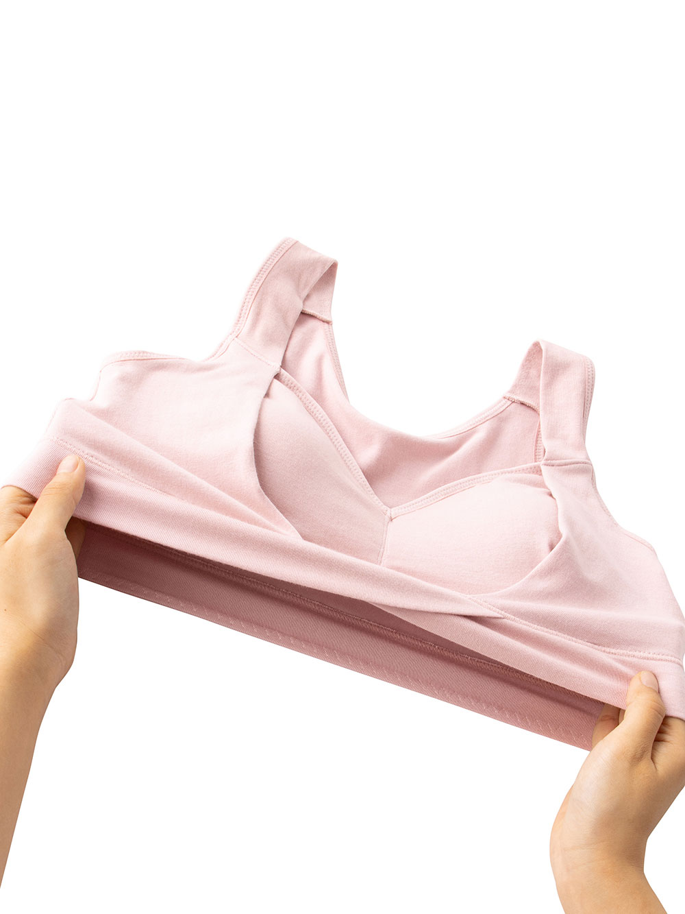 授乳ブラ・マタニティブラ(マタニティインナー・産後用品)|抗菌防臭 らくちん美ナイトブラ  授乳ブラ 極上綿混モダール【出産後も長く使える】