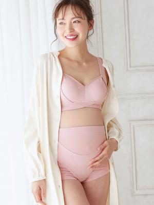 妊婦帯・腹帯・産前ガードル|抗菌防臭 らくちん妊婦帯パンツ ベルト調節付 極上綿混モダール|ピンク
