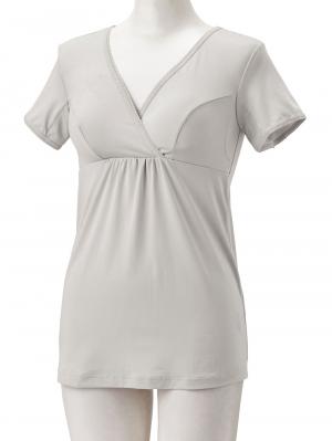 マタニティ 授乳 キャミソール|吸水速乾・接触冷感・UVカット素材二分袖汗取りインナー【出産後も長く使える】