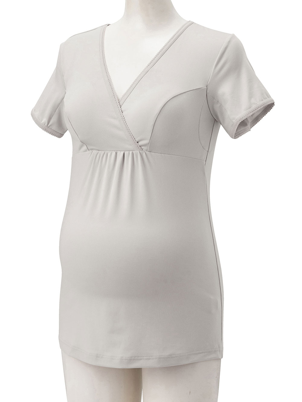 マタニティ 授乳 キャミソール|吸水速乾・接触冷感・UVカット素材二分袖汗取りインナー【出産後も長く使える】