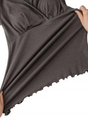 マタニティ 授乳 キャミソール|吸湿発熱加工リブ　カップ付き授乳インナー【出産後も長く使える】