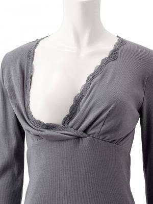 マタニティ 授乳 キャミソール|抗菌防臭　リブレース　カップ付き授乳インナー【出産後も長く使える】