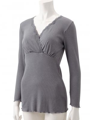 マタニティ 授乳 キャミソール|抗菌防臭　リブレース　カップ付き授乳インナー【出産後も長く使える】