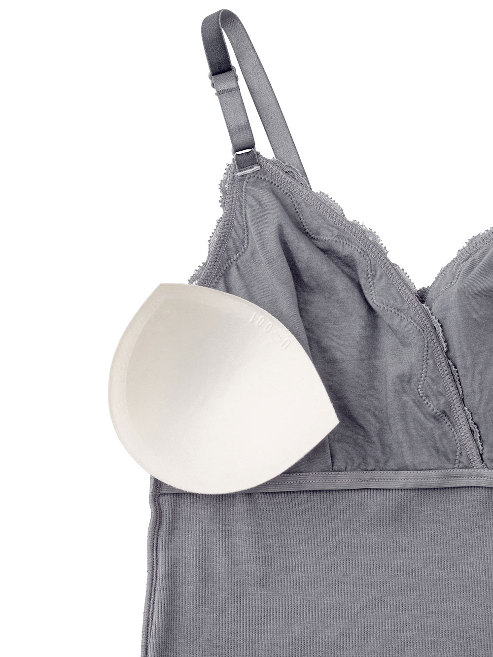 マタニティ 授乳 キャミソール|抗菌防臭　リブレース　カップ付き授乳キャミ【出産後も長く使える】