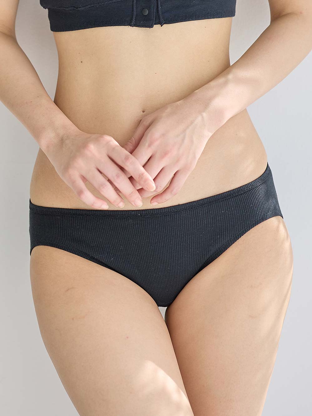 マタニティ ショーツ|犬印本舗 【オーガニックコットン】浅ばき産前産後ショーツ【出産後も長く使える】|ブラック