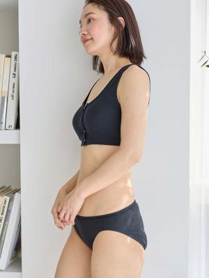 マタニティ ショーツ|犬印本舗 【オーガニックコットン】浅ばき産前産後ショーツ【出産後も長く使える】|ブラック