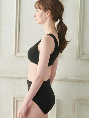 産褥ショーツ|出産準備5点セット(授乳ブラ2枚+産褥ショーツ3枚) 入院準備|ブラック・杢グレー