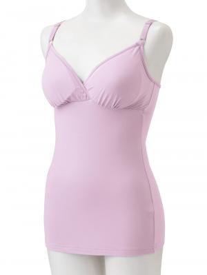 マタニティ 授乳 キャミソール|消臭カフェファイバー授乳キャミ【出産後も長く使える】