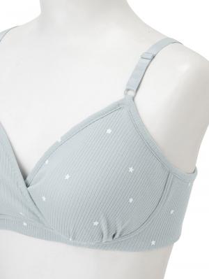 授乳ブラ・マタニティブラ（マタニティインナー・産後用品）|リブ星柄授乳ブラ ｜ マタニティ・授乳ブラ