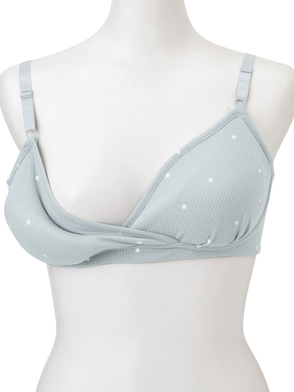 授乳ブラ・マタニティブラ（マタニティインナー・産後用品）|リブ星柄授乳ブラ ｜ マタニティ・授乳ブラ