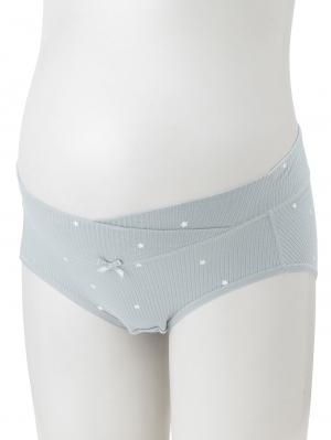 マタニティ ショーツ|リブ星柄産前産後ショーツ【出産後も長く使える】