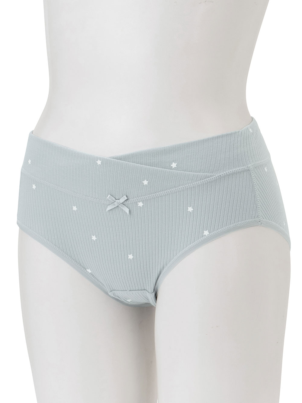 マタニティ ショーツ|リブ星柄産前産後ショーツ【出産後も長く使える】
