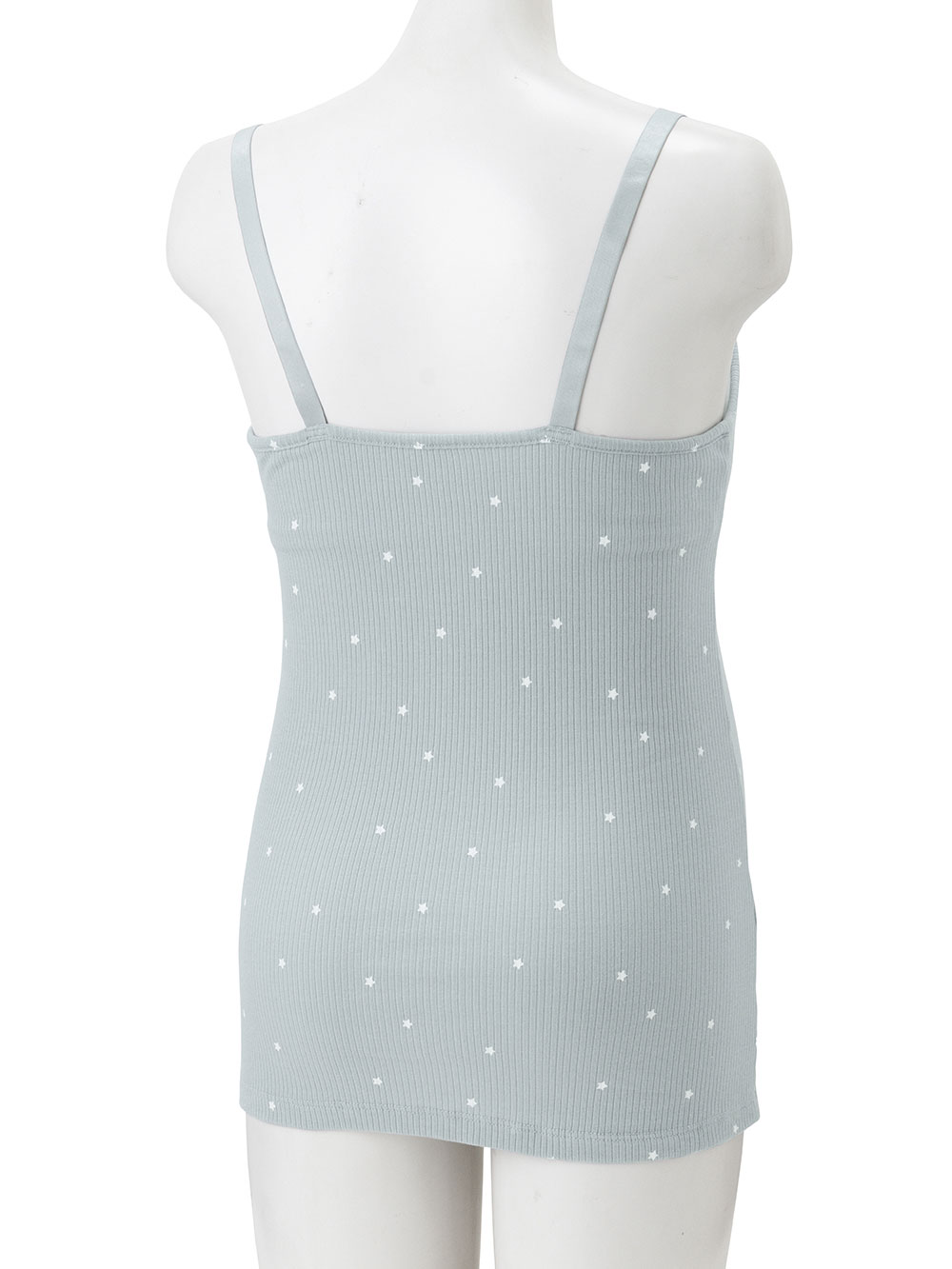 マタニティ 授乳 キャミソール|リブ星柄授乳キャミ【出産後も長く使える】