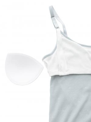 マタニティ 授乳 キャミソール|リブ星柄授乳キャミ【出産後も長く使える】