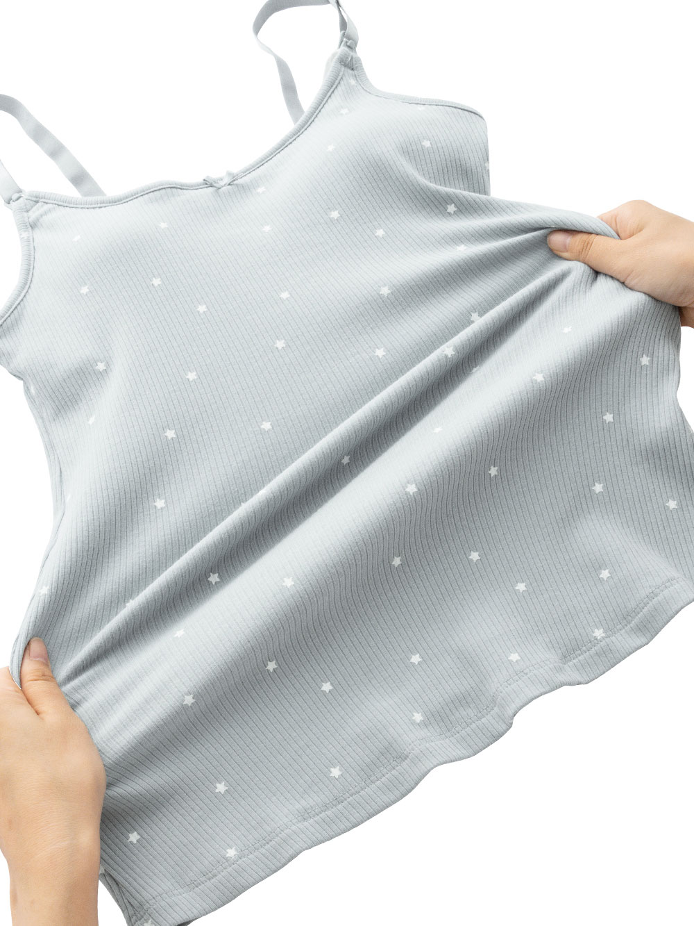 マタニティ 授乳 キャミソール|リブ星柄授乳キャミ【出産後も長く使える】
