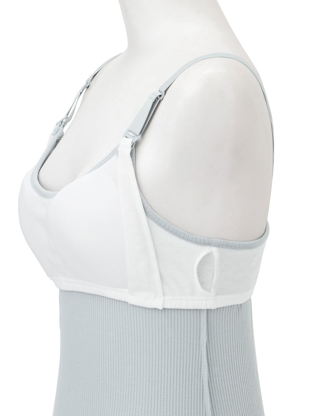 マタニティ 授乳 キャミソール|リブ星柄授乳キャミ【出産後も長く使える】