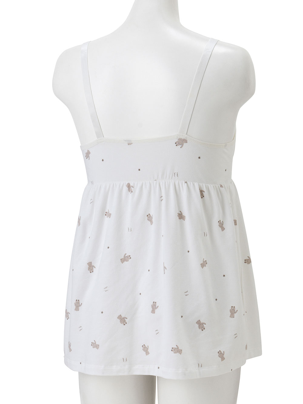 マタニティ 授乳 キャミソール|ベア天竺クマ柄授乳キャミ【出産後も長く使える】