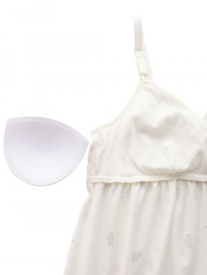 マタニティ 授乳 キャミソール|ベア天竺クマ柄授乳キャミ【出産後も長く使える】