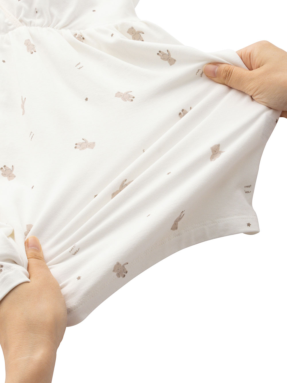 マタニティ 授乳 キャミソール|ベア天竺クマ柄授乳キャミ【出産後も長く使える】