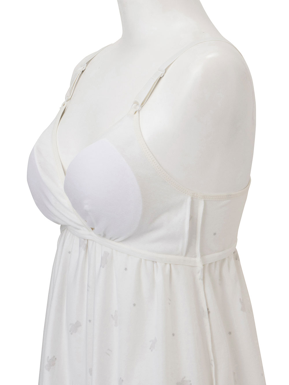 マタニティ 授乳 キャミソール|ベア天竺クマ柄授乳キャミ【出産後も長く使える】