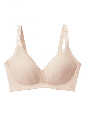 授乳ブラ・マタニティブラ(マタニティインナー・産後用品)|【LDK Baby 1位】助産院監修 ママふわ授乳ブラ 垂れ防止 フィットグミ ノンワイヤー | マタニティ・授乳ブラ|ベージュ(シンプル)