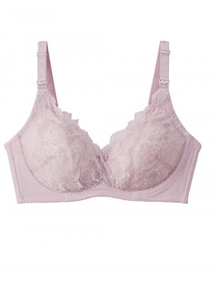 授乳ブラ・マタニティブラ(マタニティインナー・産後用品)|【LDK Baby 1位】助産院監修 ママふわ授乳ブラ 垂れ防止 フィットグミ ノンワイヤー | マタニティ・授乳ブラ|ラベンダーレース