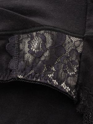 マタニティ ショーツ|助産院監修　ママとつくった産前産後使えるローライズマタニティショーツ|ブラックレース