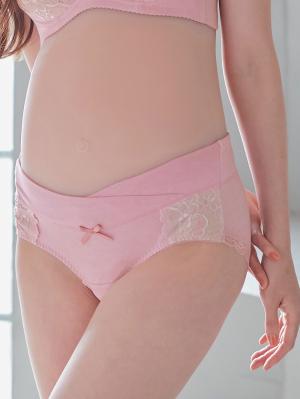 マタニティ ショーツ|助産院監修　ママとつくった産前産後使えるローライズマタニティショーツ|ピンクレース