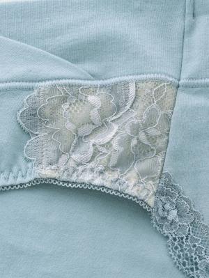 マタニティ ショーツ|助産院監修　ママとつくった産前産後使えるローライズマタニティショーツ|ブルーレース