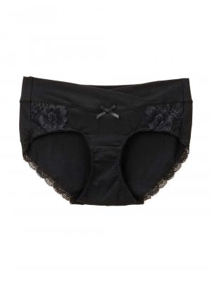 マタニティ ショーツ|助産院監修　ママとつくった産前産後使えるローライズマタニティショーツ|オールブラックレース