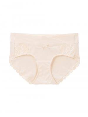 マタニティ ショーツ|助産院監修　ママとつくった産前産後使えるローライズマタニティショーツ|ベージュレース