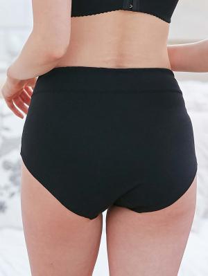 マタニティ ショーツ|助産院監修　ママとつくった産前産後使えるローライズマタニティショーツ|ブラック（シンプル）