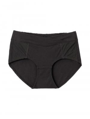 マタニティ ショーツ|助産院監修　ママとつくった産前産後使えるローライズマタニティショーツ|ブラック（シンプル）