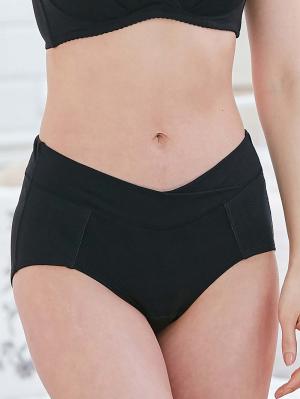 マタニティ ショーツ|助産院監修　ママとつくった産前産後使えるローライズマタニティショーツ|ブラック（シンプル）