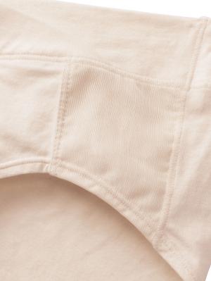 マタニティ ショーツ|助産院監修　ママとつくった産前産後使えるローライズマタニティショーツ|ベージュ（シンプル）