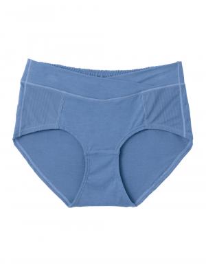 マタニティ ショーツ|助産院監修　ママとつくった産前産後使えるローライズマタニティショーツ|ブルー（シンプル）