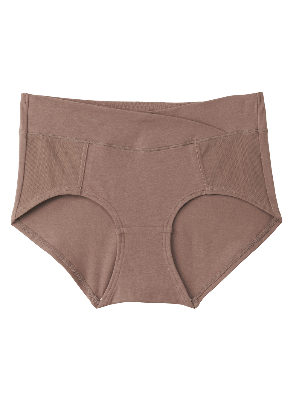 マタニティ ショーツ|助産院監修　ママとつくった産前産後使えるローライズマタニティショーツ|ブラウン（シンプル）