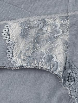 マタニティ ショーツ|助産院監修　ママとつくった産前産後使えるローライズマタニティショーツ|グレーレース