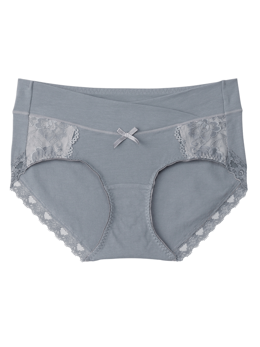 マタニティ ショーツ|助産院監修　ママとつくった産前産後使えるローライズマタニティショーツ|グレーレース