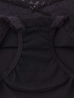 マタニティ ショーツ|日本製　抗菌防臭　ウエストクロスレースショーツ【出産後も長く使える】